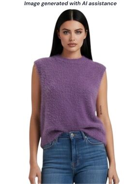 Vans XS purple eyelash Roger Sweater Vest